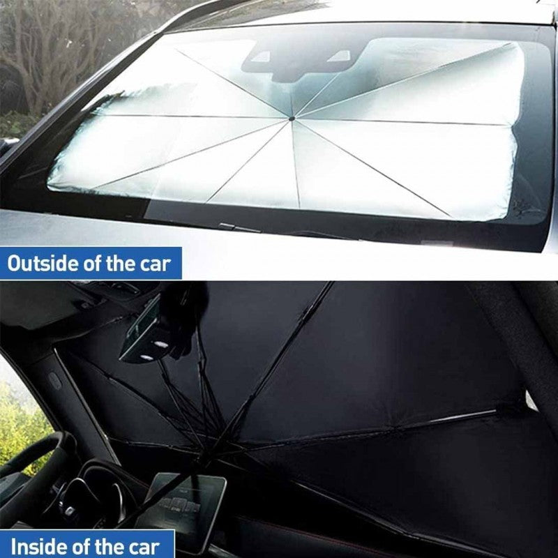 Universal Car Umbrella Sun Shade Cover for Windshield UV Reflecting Foldable Front Car Sunshade Umbrella