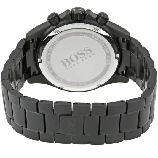 HUGO BOSS Ikon Black Stainless Steel Black Dial Chronograph Quartz Watch for Gents - 1513278
