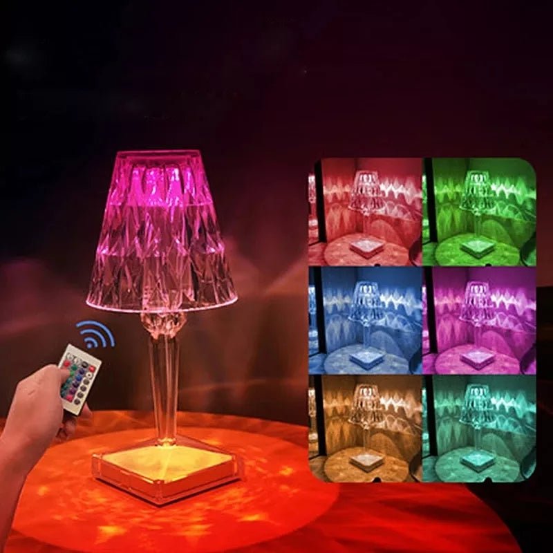 Crystal Colour Changing Lamp - Touch sensor - 16 colors