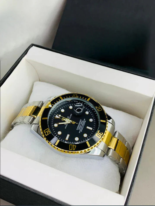 Rolex Submariner Date Watch - Two Tone Black