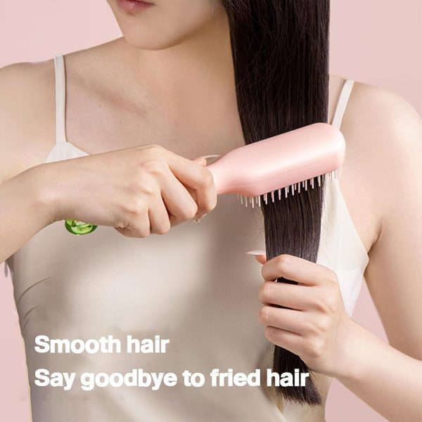 Self-Cleaning Anti-Static Massage Comb β One-Pull Clean Hair Brush with Retractable Bristles | Ergonomic Scalp Massager for All Hair Types