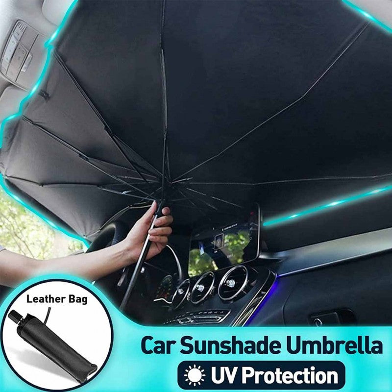 Universal Car Umbrella Sun Shade Cover for Windshield UV Reflecting Foldable Front Car Sunshade Umbrella