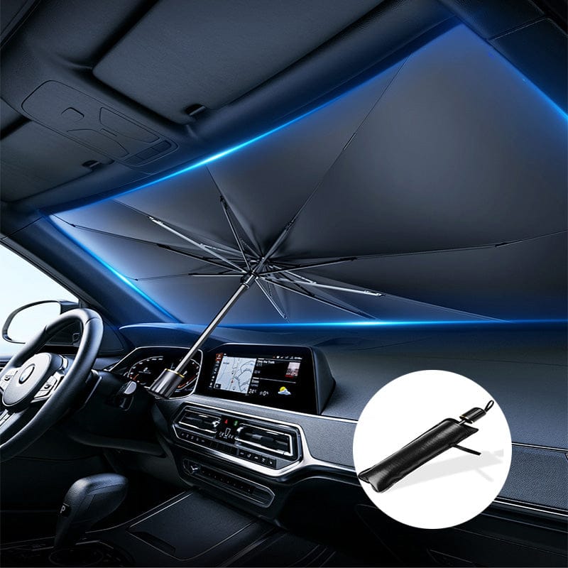 Universal Car Umbrella Sun Shade Cover for Windshield UV Reflecting Foldable Front Car Sunshade Umbrella