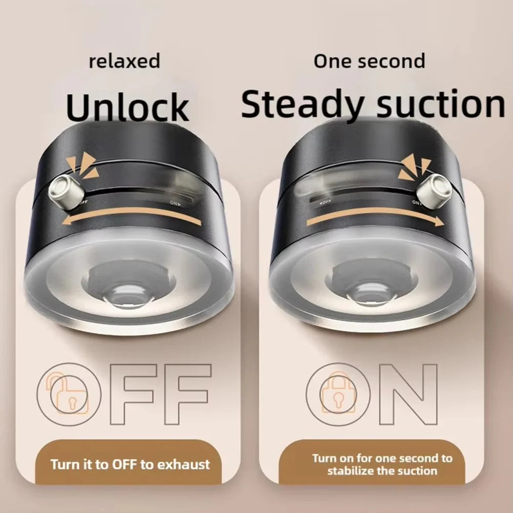 Magnetic Wireless Phone Holder with Vacuum Suction Cup | Foldable, Strong Magnetic Grip for Maximum Phone Security