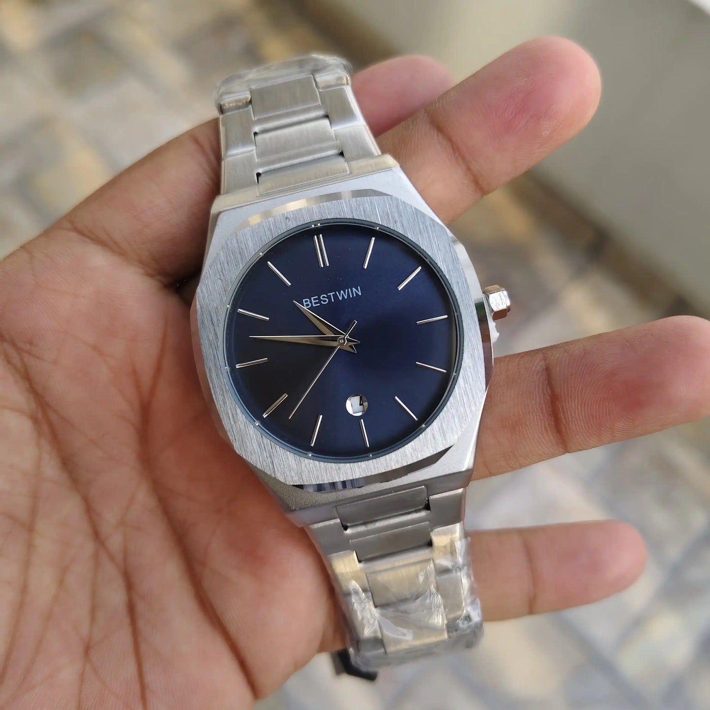 Bestwin Date Just Watch - Silver Blue