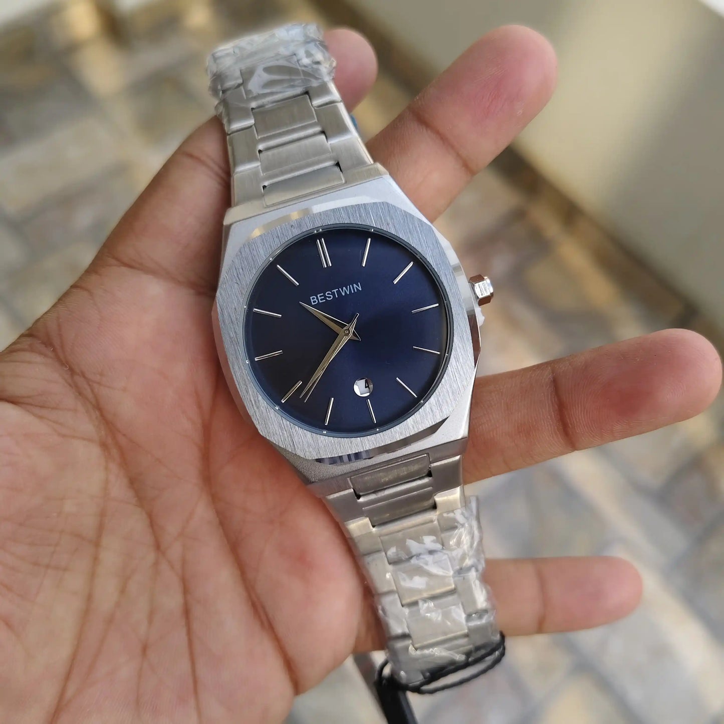 Bestwin Date Just Watch - Silver Blue