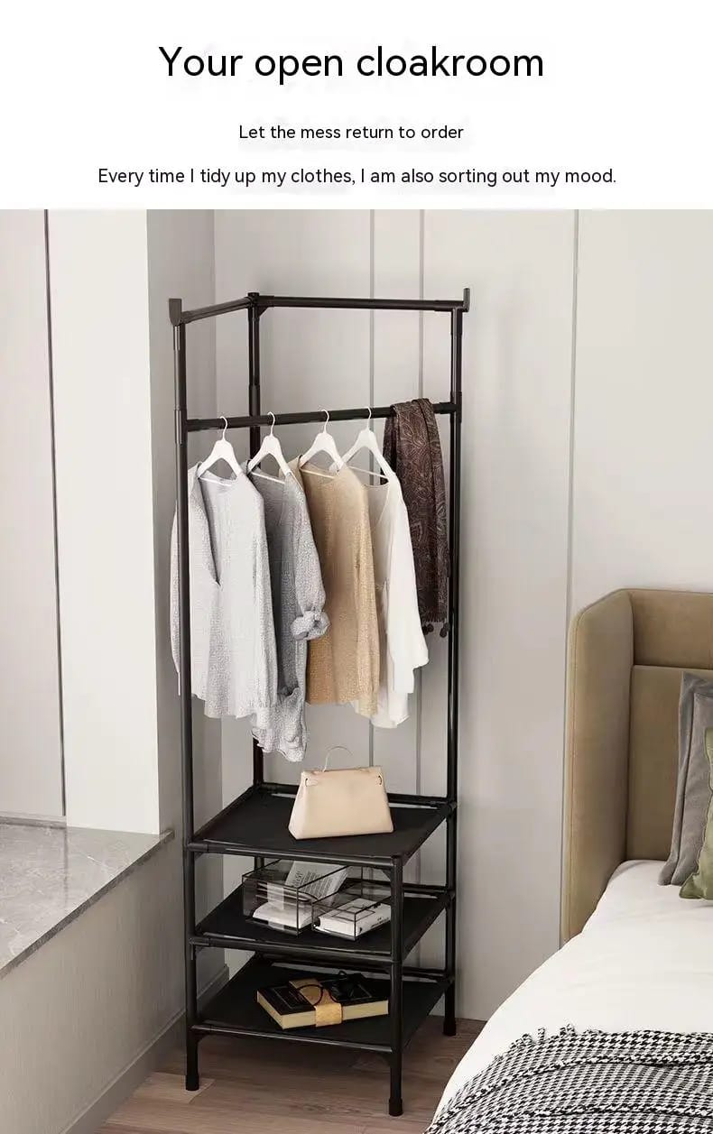Corner cloth rack
