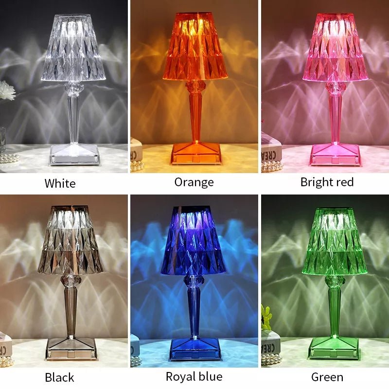 Crystal Colour Changing Lamp - Touch sensor - 16 colors
