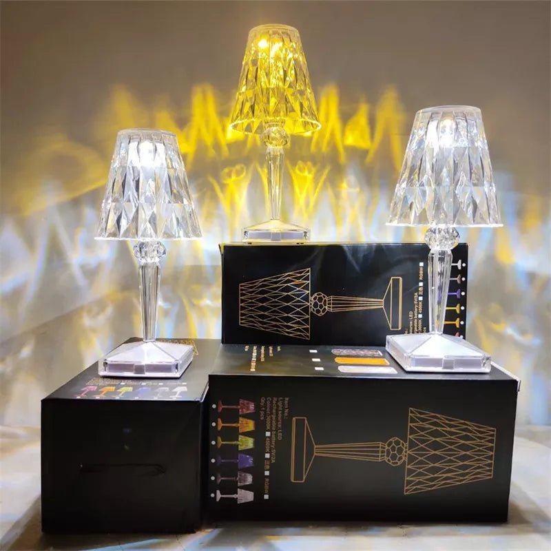 Crystal Colour Changing Lamp - Touch sensor - 16 colors