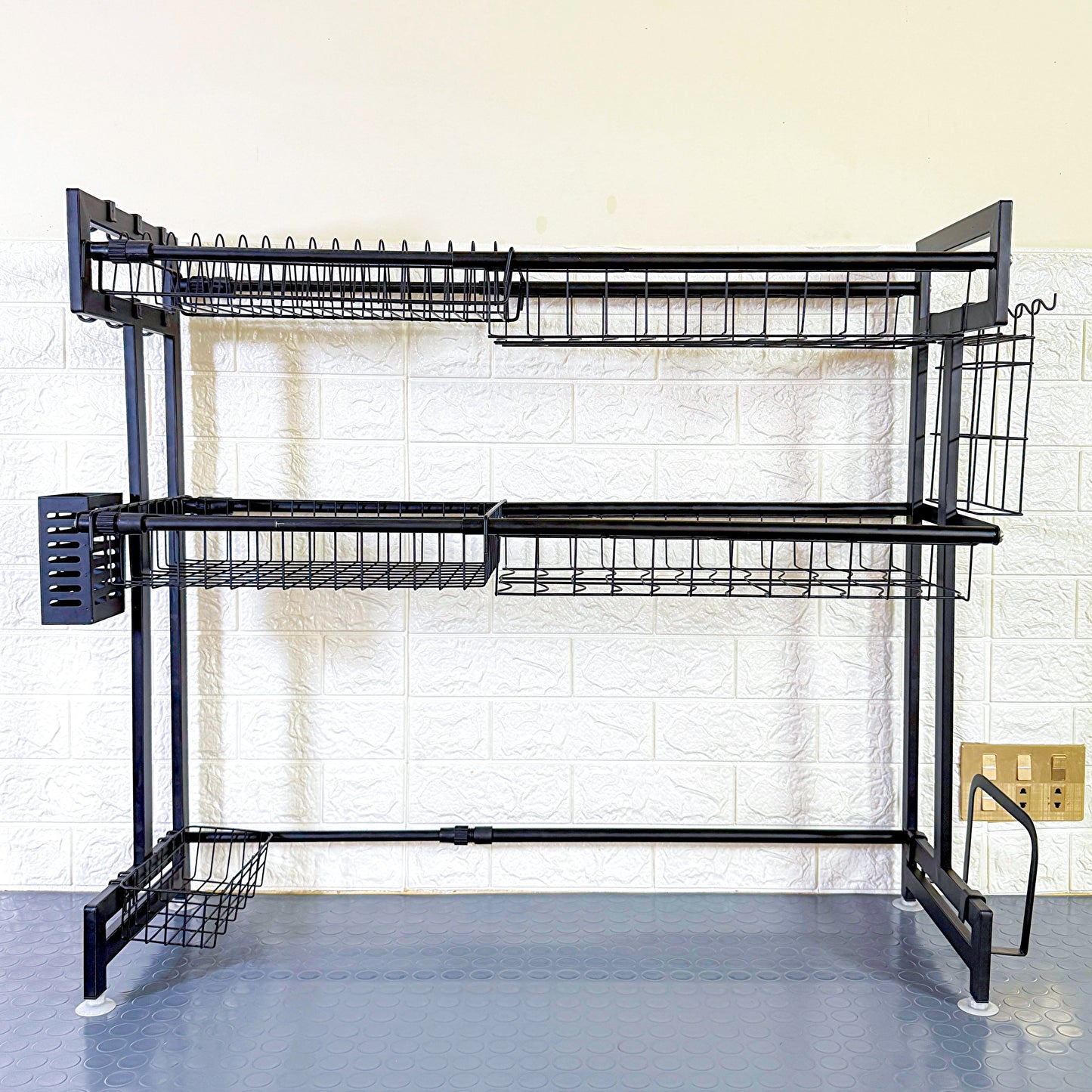 Expandable 2-Tier  OverSink Dish Drying Rack By Matrix