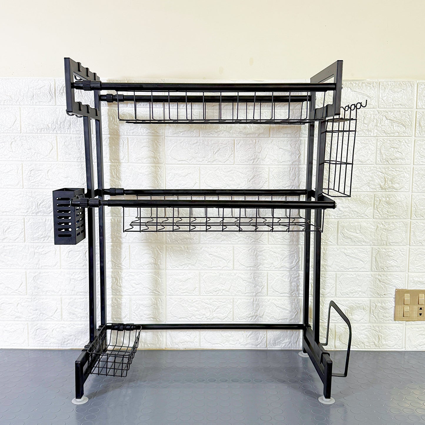 Expandable 2-Tier  OverSink Dish Drying Rack By Matrix
