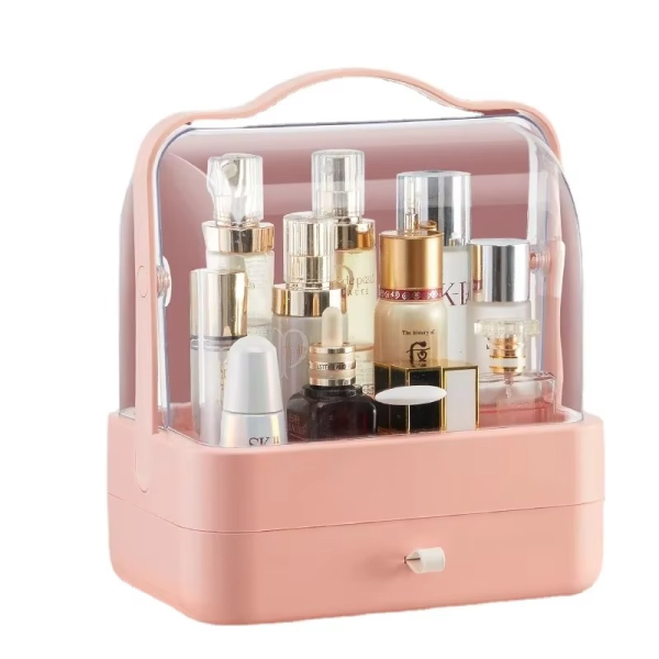 Multi-functional Acrylic Cosmetic Organizer with Drawers – Makeup & Skincare Storage Box - Random Color