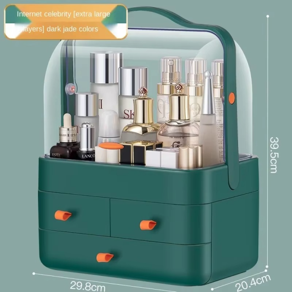 Multi-functional Acrylic Cosmetic Organizer with Drawers – Makeup & Skincare Storage Box - Random Color
