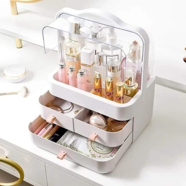 Multi-functional Acrylic Cosmetic Organizer with Drawers – Makeup & Skincare Storage Box - Random Color