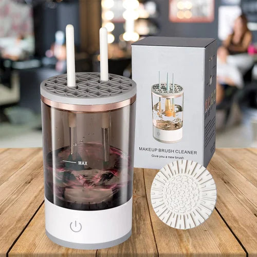 Electric Makeup Brush Cleaner Machine – Portable & Silent Deep Cleaning Spinner for Cosmetic Brushes
