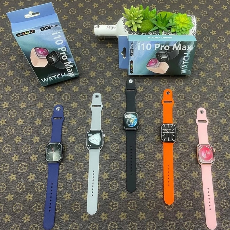 i10 Pro Max Smart Watch Series 9 – Bluetooth Calling, HD Display, Fitness & Health Tracker | Random Colors