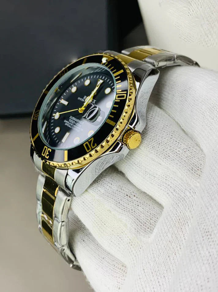 Rolex Submariner Date Watch - Two Tone Black