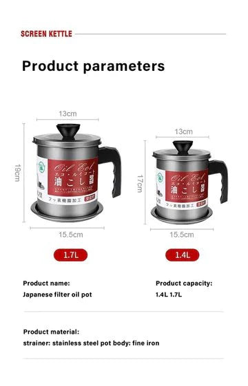 Stainless Steel Oil Filter Pot